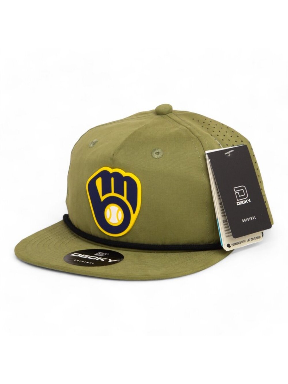 Milwaukee Brewers 3D Perforated Rope Hat- Loden/ Black